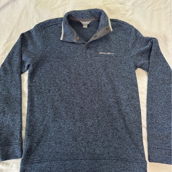 Eddie Bauer Charcoal Fleece Pullover - Picture 1 of 6
